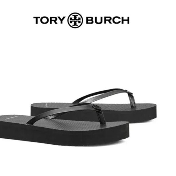 Tory Burch Black Flatform Flip Flop NWT - Picture 1 of 12